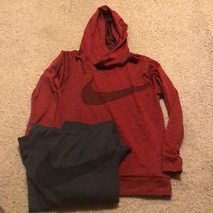 2 Nike Dri-Fit hoodies- Boys Medium EUC